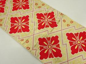 アンティーク　花菱模様織り出し袋帯（材料）